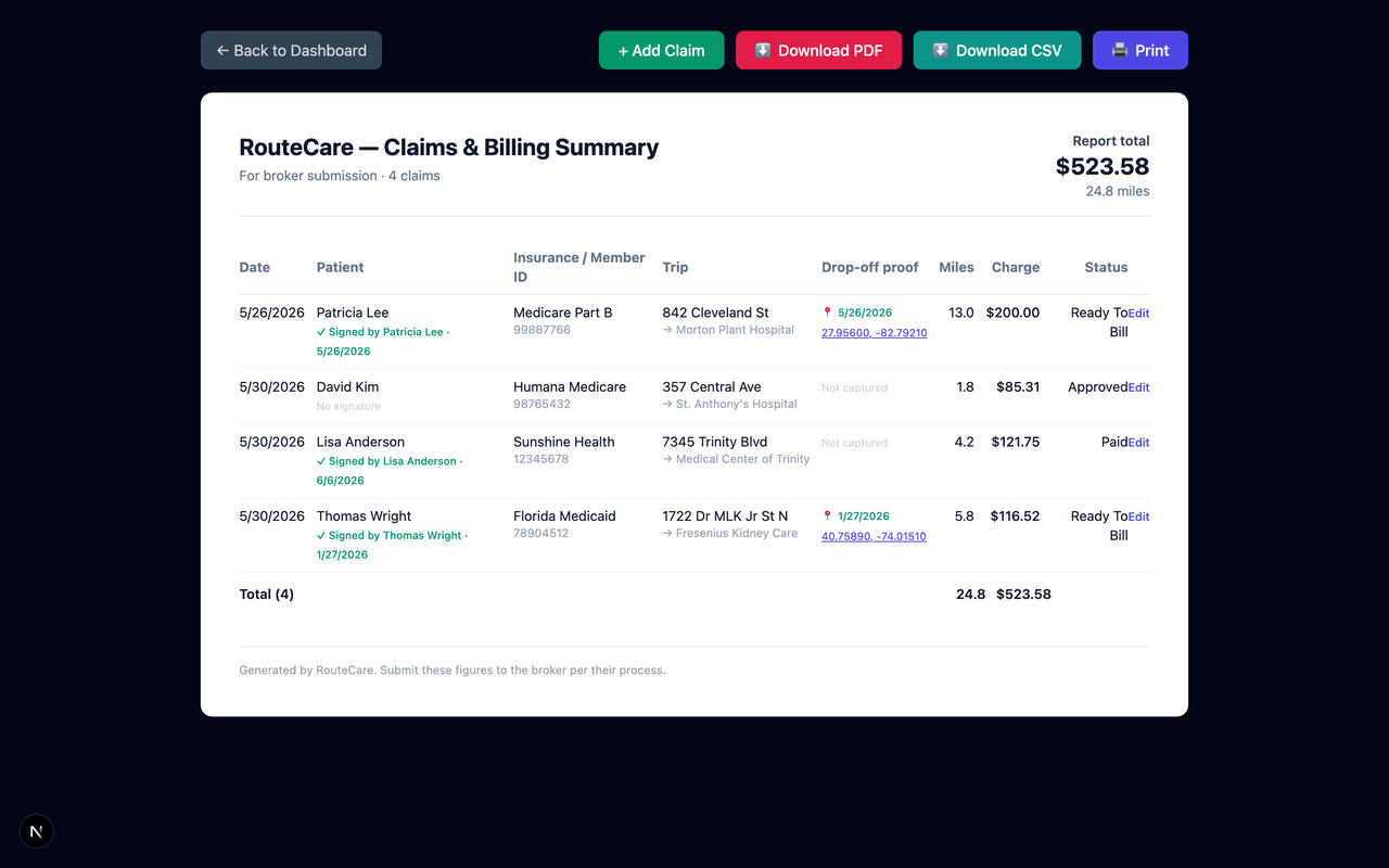Billing & claims